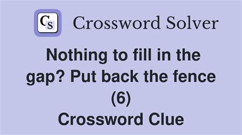 Fence stake (6) Crossword Clue .